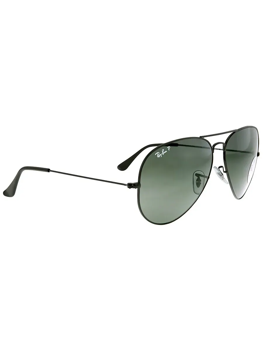 Солнцезащитные очки Ray Ban Aviator Classic Polarized Green унисекс RB3025 002/58 62 Ray-Ban — изображение 3 из 5, зеленый