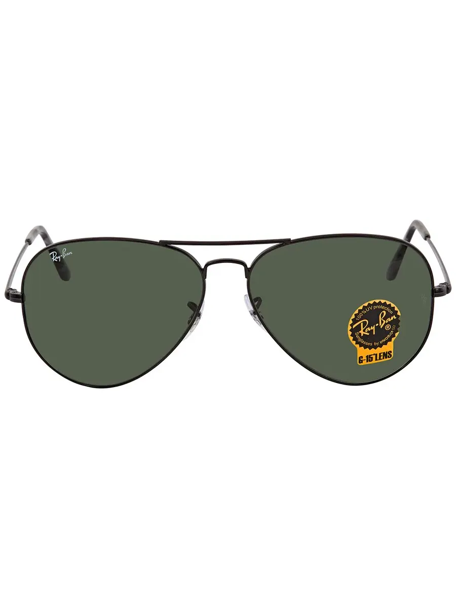 Солнцезащитные очки Ray Ban Aviator Metal II G-15 Green Aviator, унисекс, RB3689 914831 62 Ray-Ban