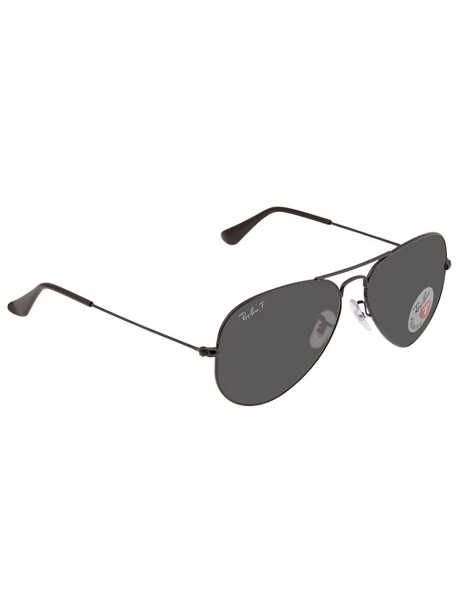 Солнцезащитные очки Ray Ban Aviator Total Black Polarized Black Classic унисекс RB3025 002/48 58 Ray-Ban — изображение 3 из 5