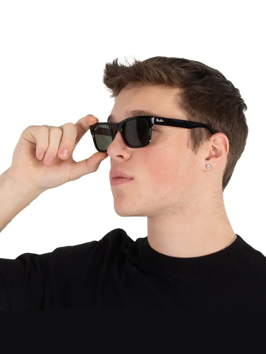Мужские солнцезащитные очки Ray Ban Burbank зеленые прямоугольные RB2283 901/31 55 Ray-Ban — изображение 2 из 5, зеленый