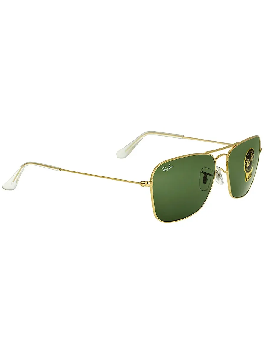 Солнцезащитные очки Ray Ban Caravan Green Classic G-15 Square Unisex RB3136 001 58 Ray-Ban — изображение 2 из 4, зеленый