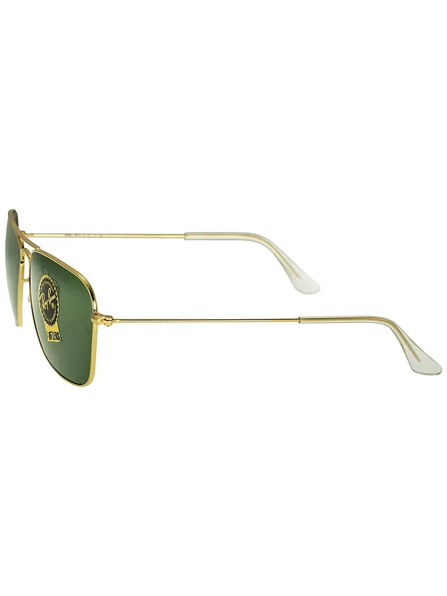 Солнцезащитные очки Ray Ban Caravan Green Classic G-15 Square Unisex RB3136 001 58 Ray-Ban — изображение 3 из 4, зеленый