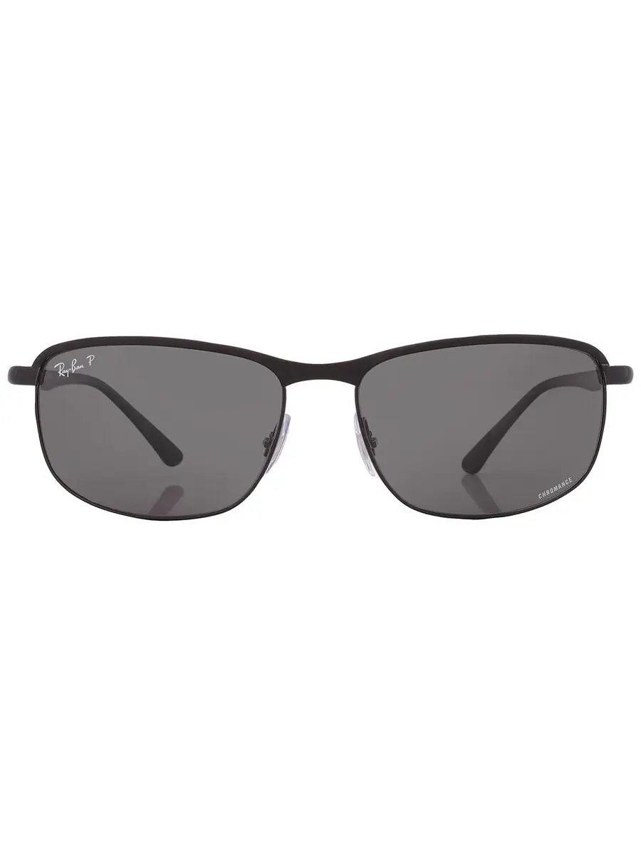 Солнцезащитные очки Ray Ban Chromance Polarized темно-серые прямоугольные унисекс RB3671CH 186/K8 60 Ray-Ban