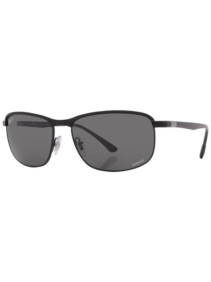 Солнцезащитные очки Ray Ban Chromance Polarized темно-серые прямоугольные унисекс RB3671CH 186/K8 60 Ray-Ban, серый