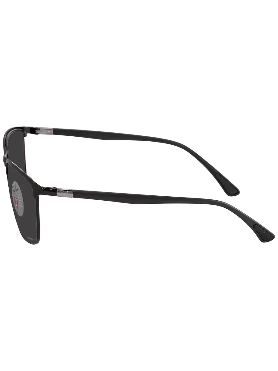 Солнцезащитные очки Ray Ban Chromance Polarized темно-серые прямоугольные унисекс RB3686 186/K8 57 Ray-Ban, серый