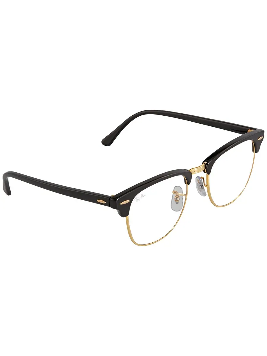 Ray-Ban Солнцезащитные очки Ray Ban Clubmaster Blue-Light Clear унисекс RB3016 901/BF 51 — изображение 2 из 4, прозрачный