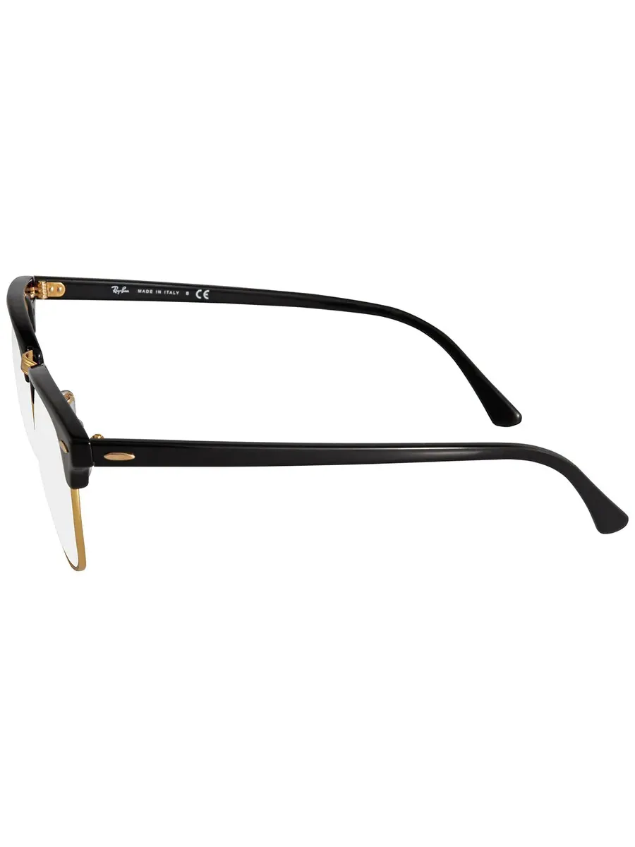 Ray-Ban Солнцезащитные очки Ray Ban Clubmaster Blue-Light Clear унисекс RB3016 901/BF 51 — изображение 3 из 4, прозрачный