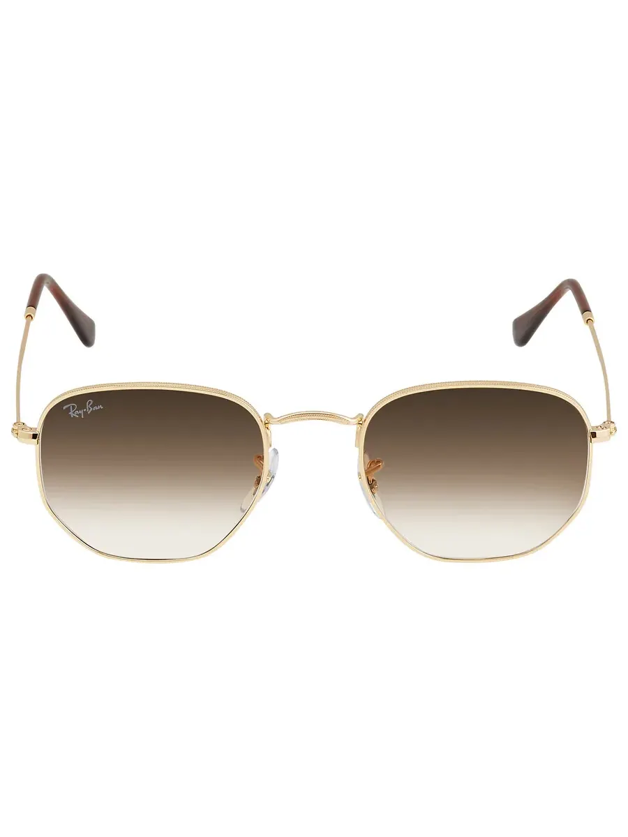 Солнцезащитные очки Ray Ban Hexagonal Light Brown Gradient унисекс RB3548 001/51 51 Ray-Ban