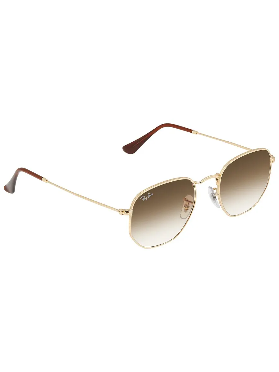 Солнцезащитные очки Ray Ban Hexagonal Light Brown Gradient унисекс RB3548 001/51 51 Ray-Ban — изображение 2 из 4, коричневый