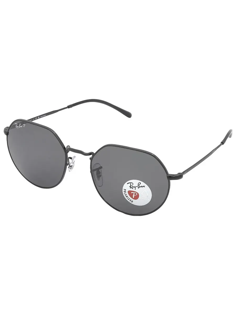 Солнцезащитные очки Ray Ban Jack Поляризованные Черные Нерегулярные Унисекс RB3565 002/48 55 Ray-Ban — изображение 4 из 6
