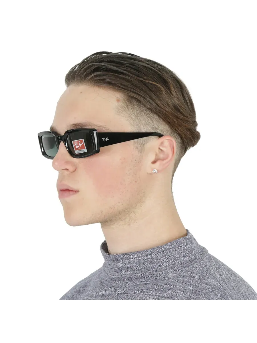 Солнцезащитные очки Ray Ban Kiliane Bio Based темно-зеленые прямоугольные унисекс RB4395 667771 54 Ray-Ban, зеленый