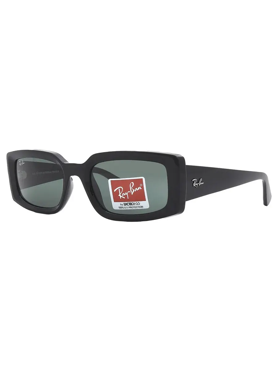 Солнцезащитные очки Ray Ban Kiliane Bio Based темно-зеленые прямоугольные унисекс RB4395 667771 54 Ray-Ban, зеленый