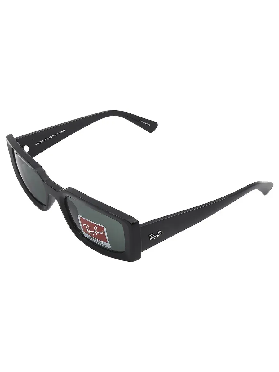 Солнцезащитные очки Ray Ban Kiliane Bio Based темно-зеленые прямоугольные унисекс RB4395 667771 54 Ray-Ban, зеленый
