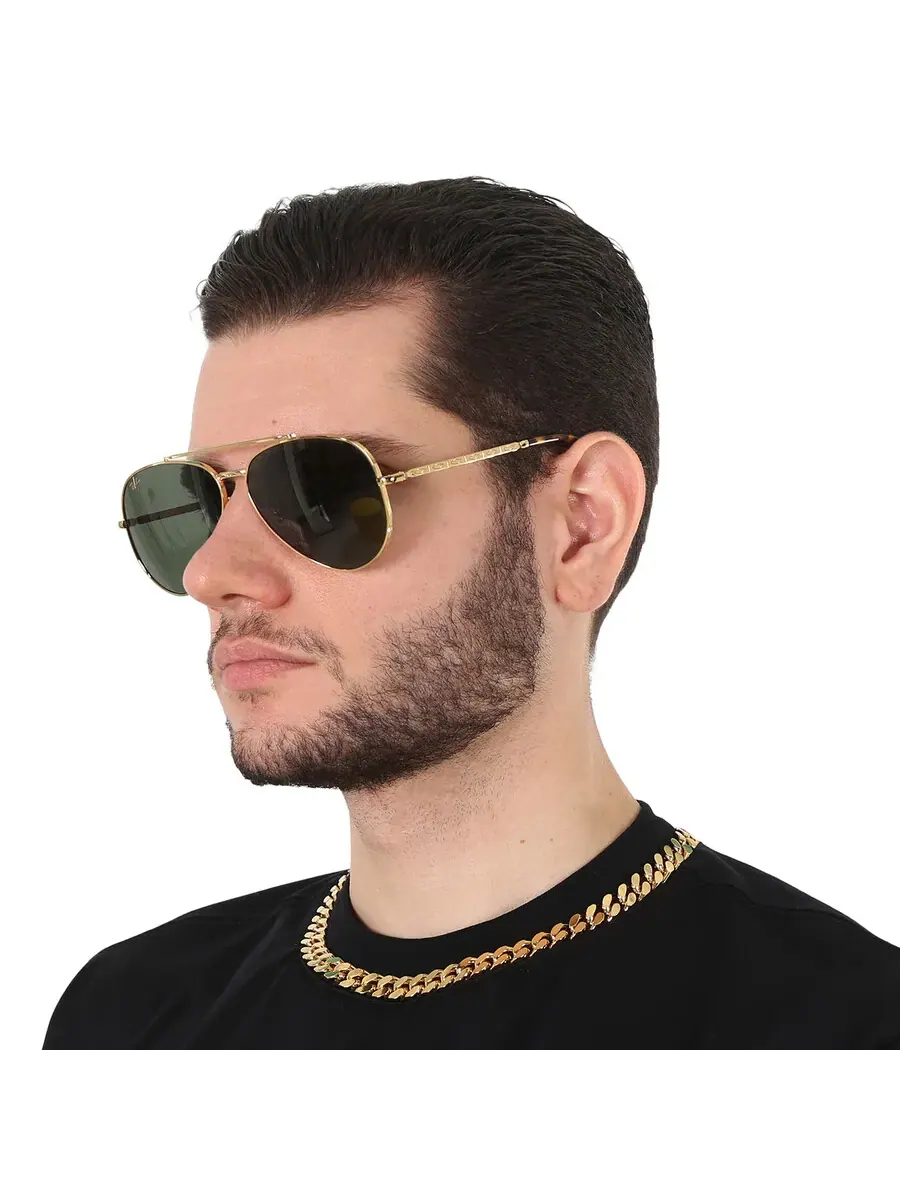 Солнцезащитные очки Ray Ban New Aviator Green Aviator унисекс RB3625 919631 62 Ray-Ban — изображение 2 из 6, зеленый