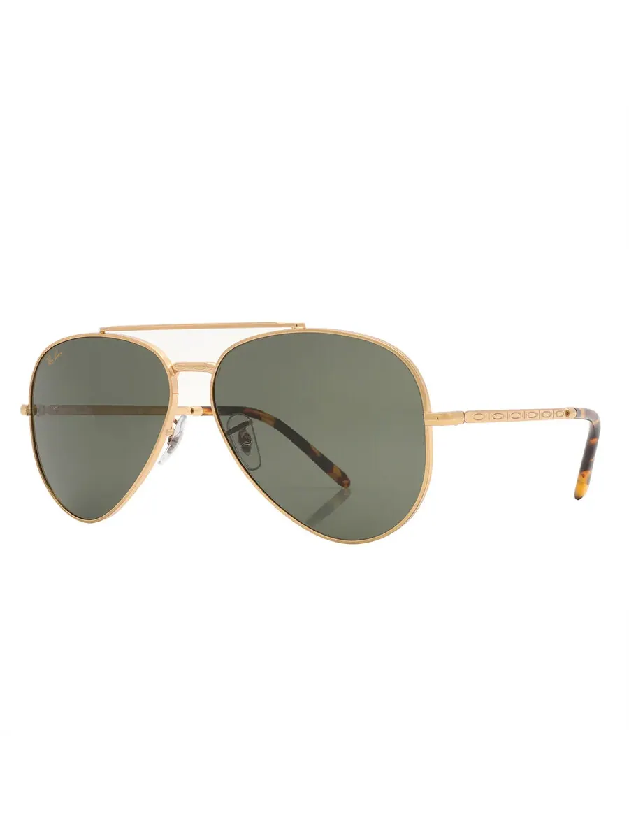 Солнцезащитные очки Ray Ban New Aviator Green Aviator унисекс RB3625 919631 62 Ray-Ban — изображение 5 из 6, зеленый
