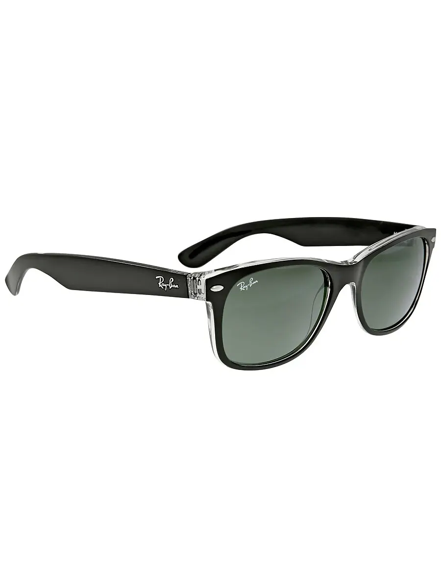 Солнцезащитные очки Ray-Ban New Wayfarer Color Mix Green Classic G-15 унисекс RB2132 6052 55 — изображение 2 из 4, зеленый