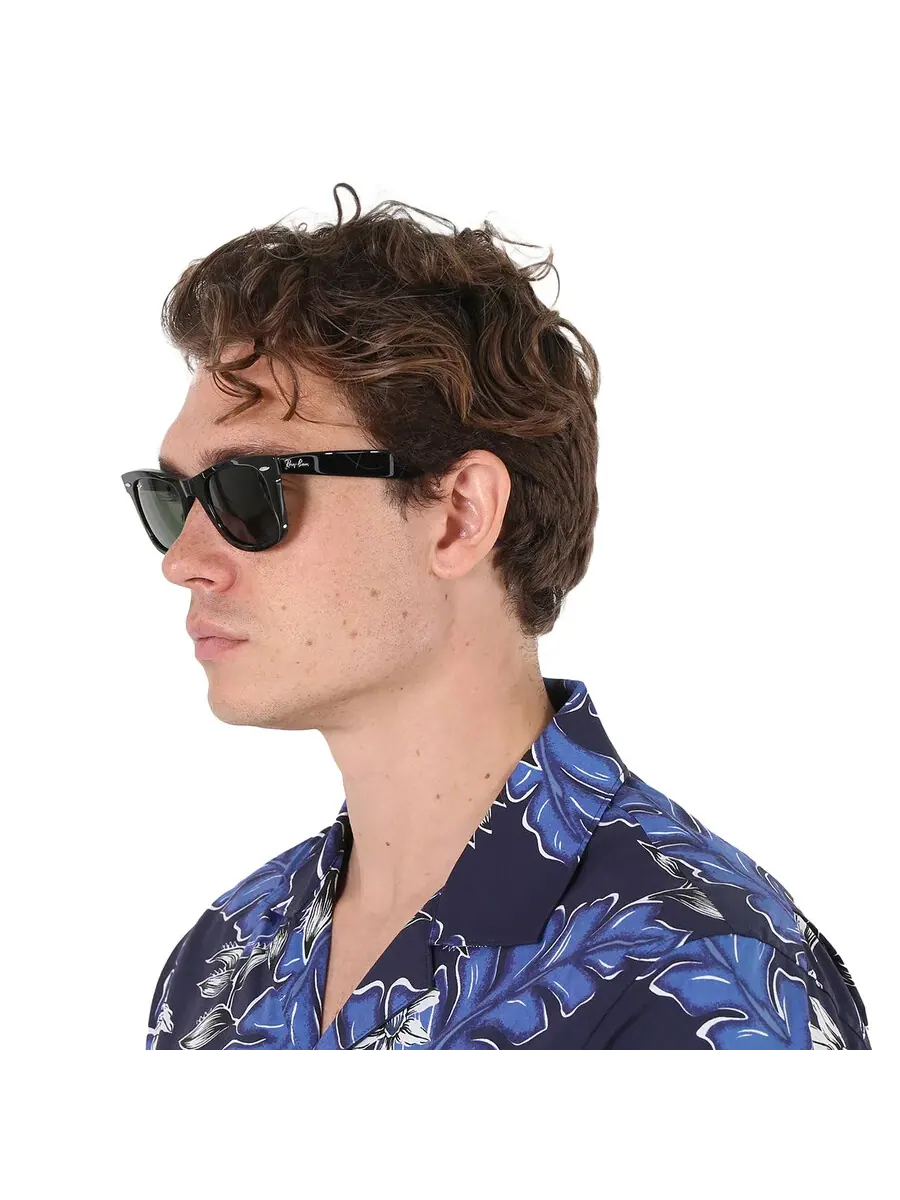 Солнцезащитные очки Ray Ban Original Wayfarer из био-ацетата зеленые унисекс RB2140 135831 50 Ray-Ban — изображение 2 из 6
