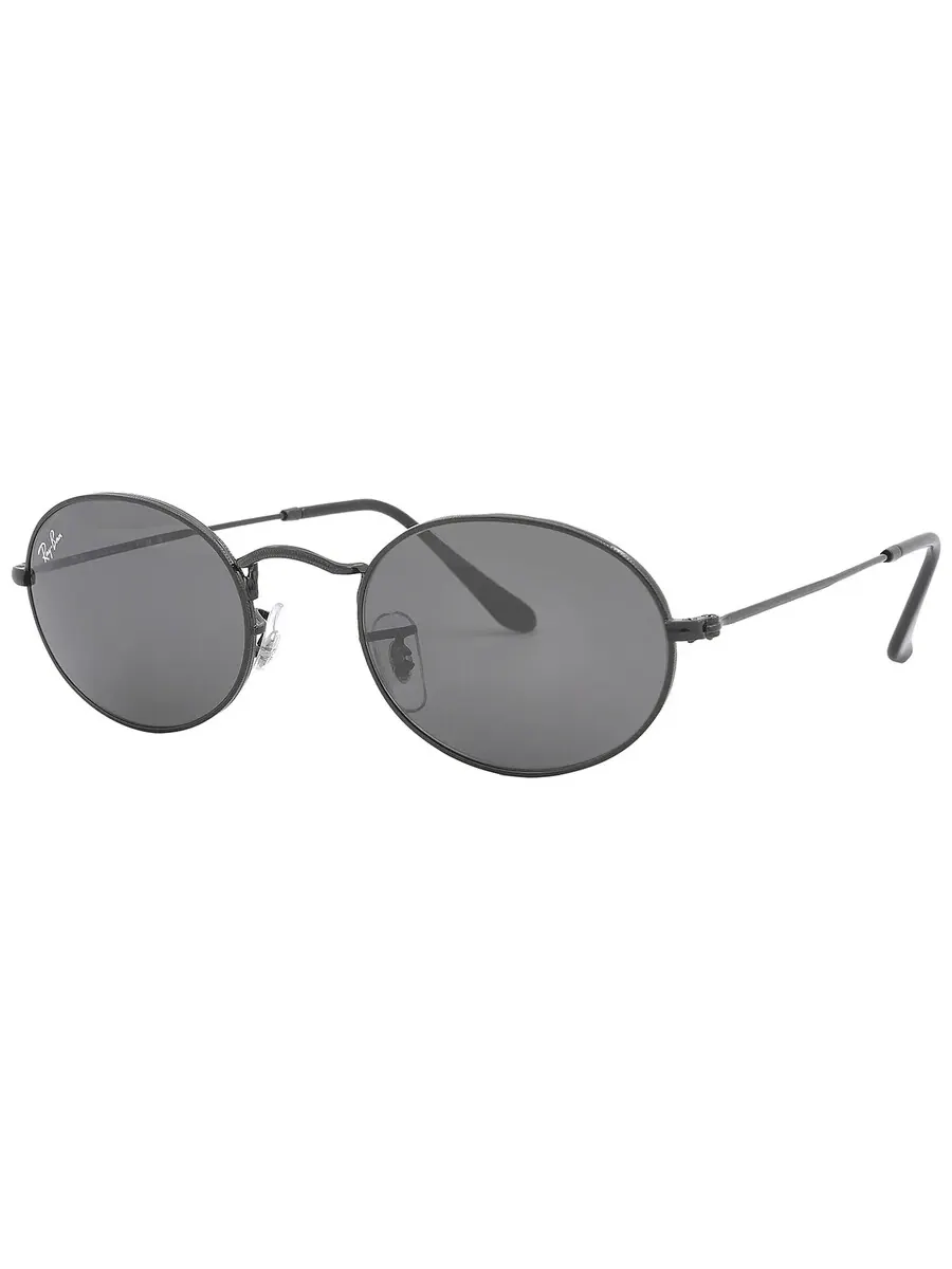 Солнцезащитные очки Ray Ban Oval Dark Gray унисекс RB3547 002/B1 51 Ray-Ban — изображение 2 из 5, серый
