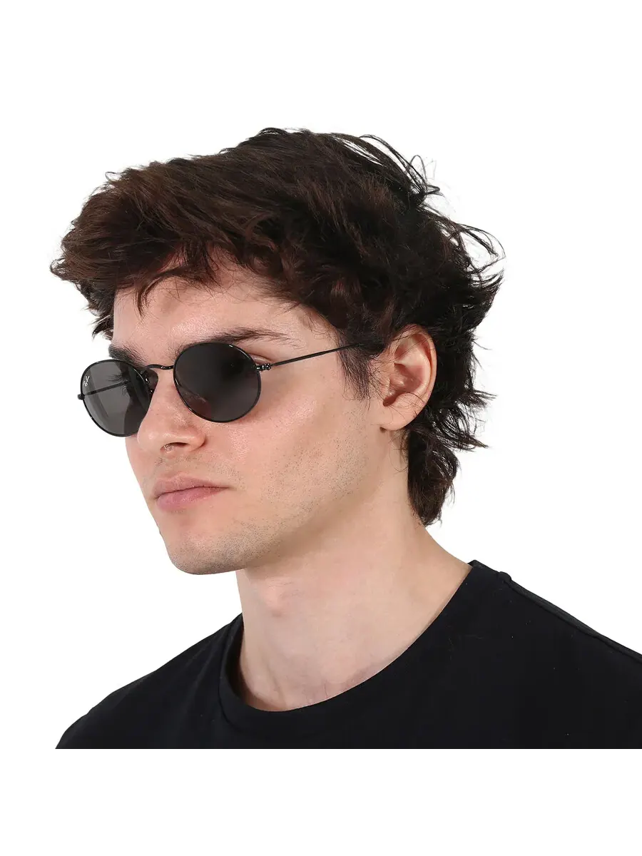 Солнцезащитные очки Ray Ban овальные темно-серые унисекс RB3547 002/B1 54 Ray-Ban — изображение 2 из 6, серый