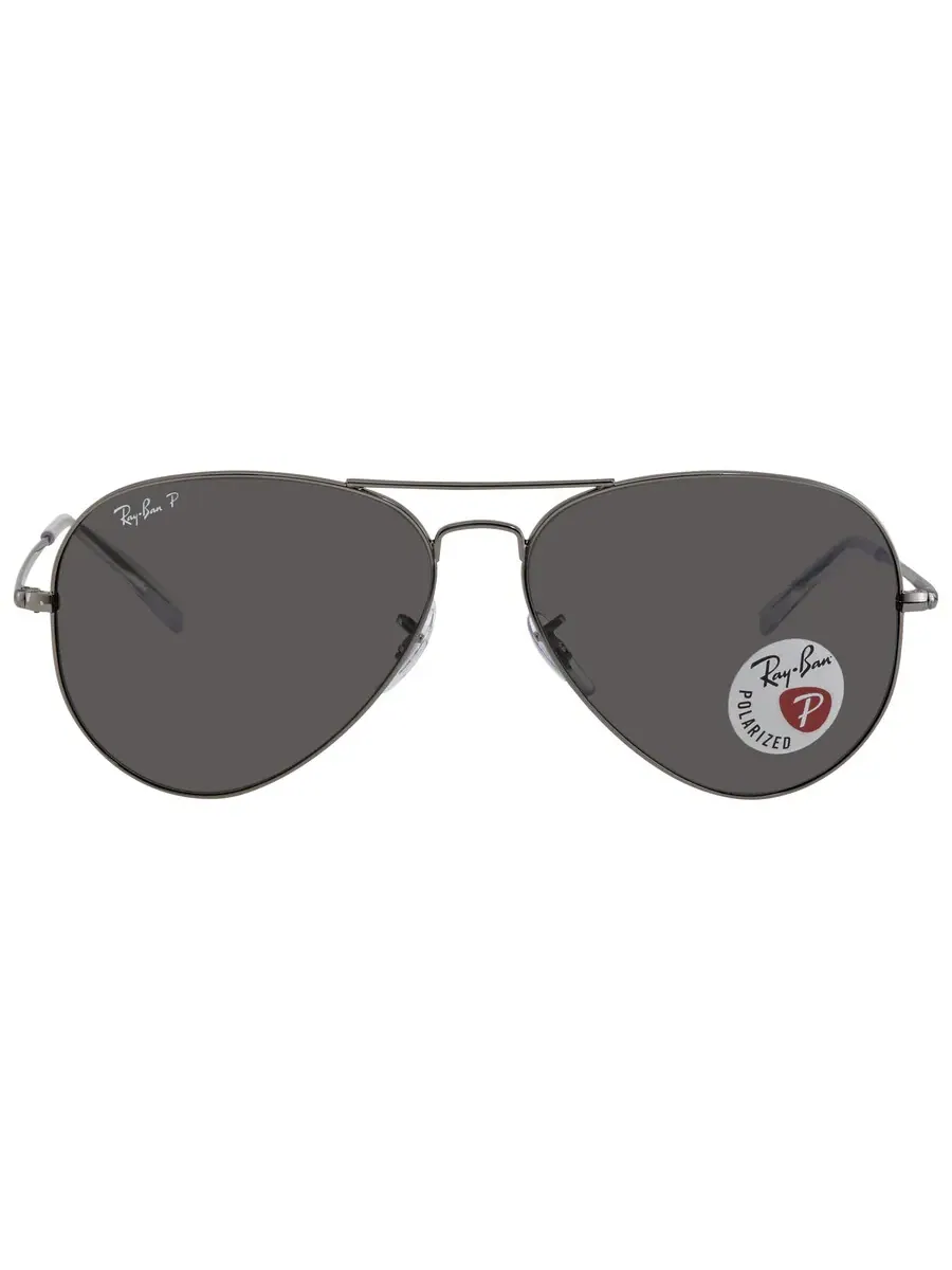 Поляризованные черные солнцезащитные очки Ray-Ban Aviator унисекс RB3689 004/48 62