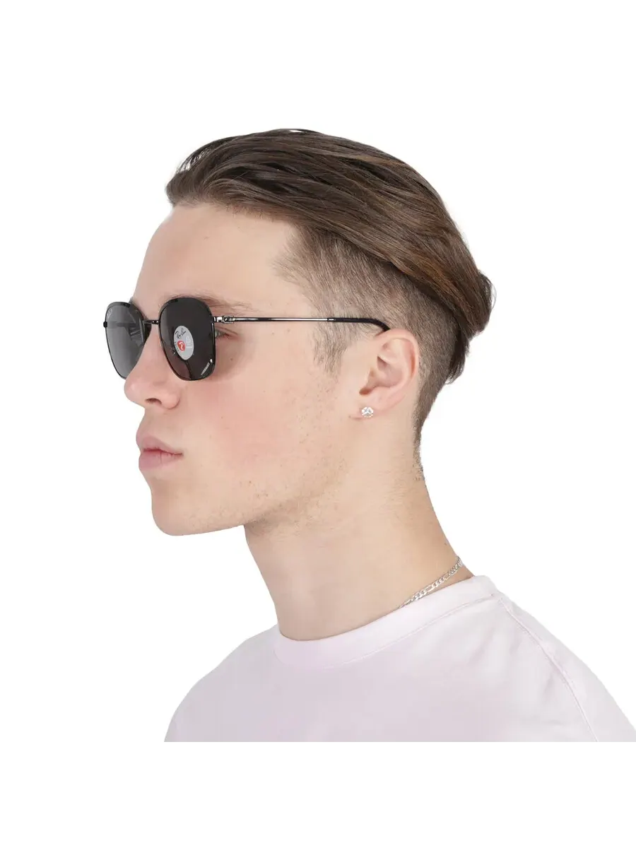 Солнцезащитные очки Ray Ban Polarized темно-серые квадратные унисекс RB3720 002/K8 55 Ray-Ban — изображение 2 из 6, серый