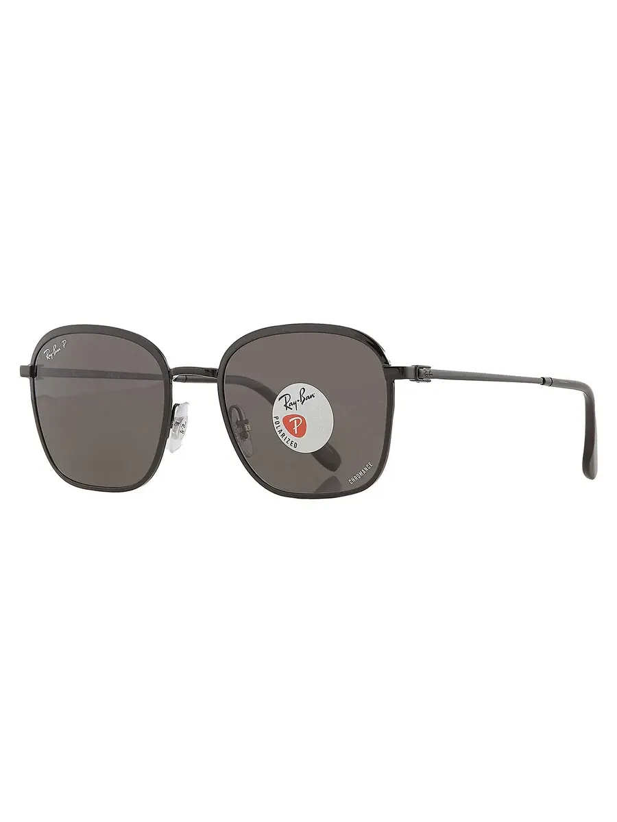 Солнцезащитные очки Ray Ban Polarized темно-серые квадратные унисекс RB3720 002/K8 55 Ray-Ban — изображение 3 из 6, серый