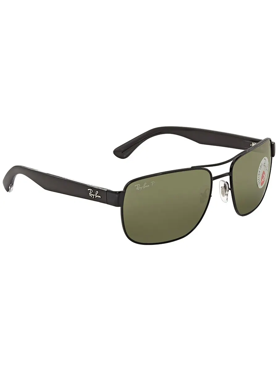 Солнцезащитные очки мужские Ray-Ban Polarized Green Classic G-15 Square RB3530 002/9A 58 — изображение 3 из 5, зеленый