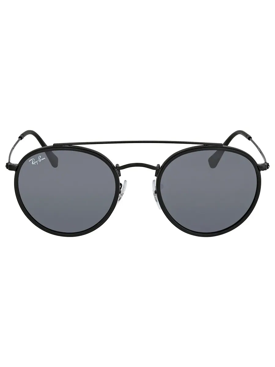 Солнцезащитные очки Ray Ban Round Double Bridge синие/серые классические унисекс RB3647N 002/R5 51 Ray-Ban
