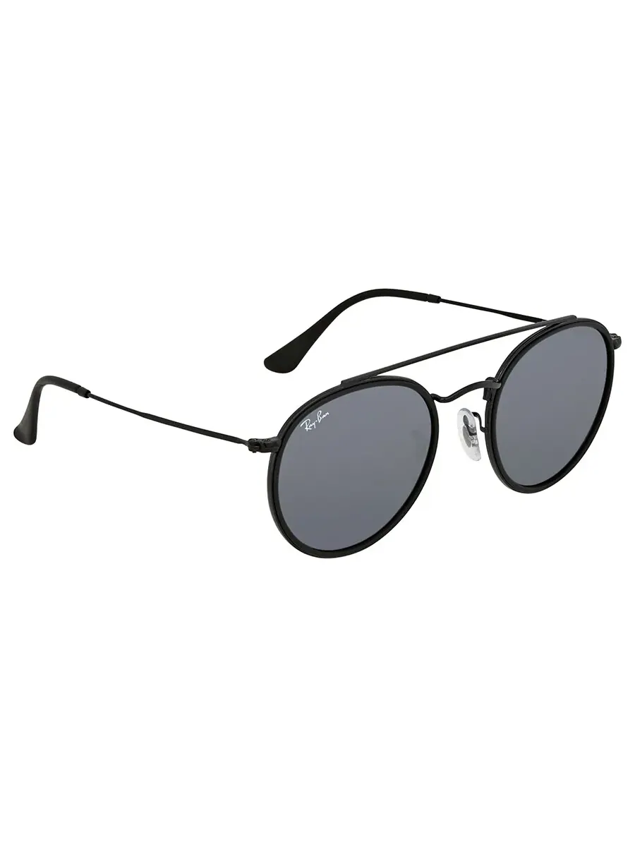 Солнцезащитные очки Ray Ban Round Double Bridge синие/серые классические унисекс RB3647N 002/R5 51 Ray-Ban, синий