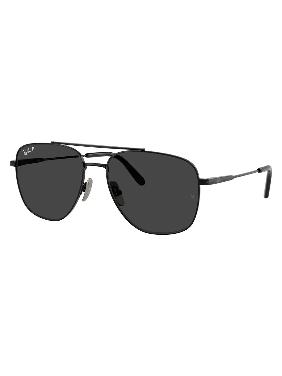 Солнцезащитные очки Ray Ban WILLIAM TITANIUM поляризованные черные Navigator унисекс RB8097 926748 59 Ray-Ban