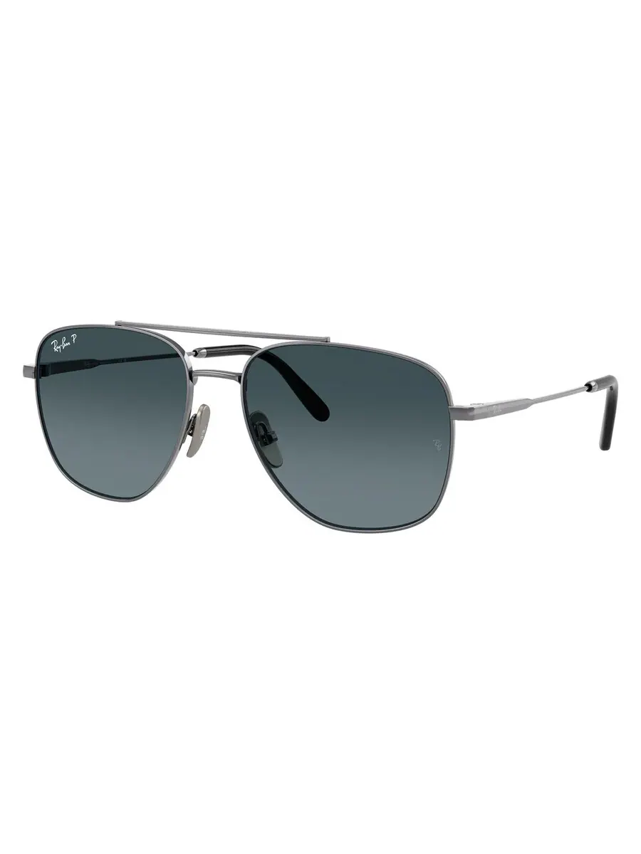 Ray-Ban Солнцезащитные очки Ray Ban WILLIAM TITANIUM Polarized Blue Gradient Navigator унисекс RB8097 165/S3 59