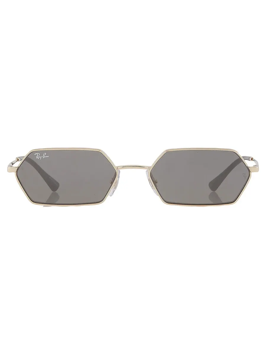 Солнцезащитные очки Ray Ban Yevi Dark Grey Mirror Hexagonal унисекс RB3728 92136V 58 Ray-Ban
