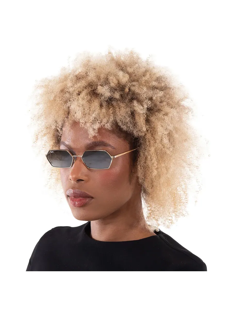 Солнцезащитные очки Ray Ban Yevi Dark Grey Mirror Hexagonal унисекс RB3728 92136V 58 Ray-Ban — изображение 2 из 6, серый