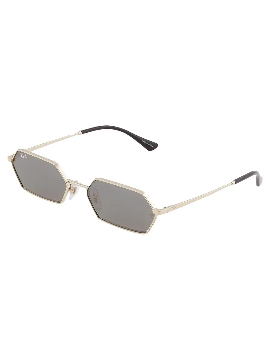 Солнцезащитные очки Ray Ban Yevi Dark Grey Mirror Hexagonal унисекс RB3728 92136V 58 Ray-Ban — изображение 4 из 6, серый