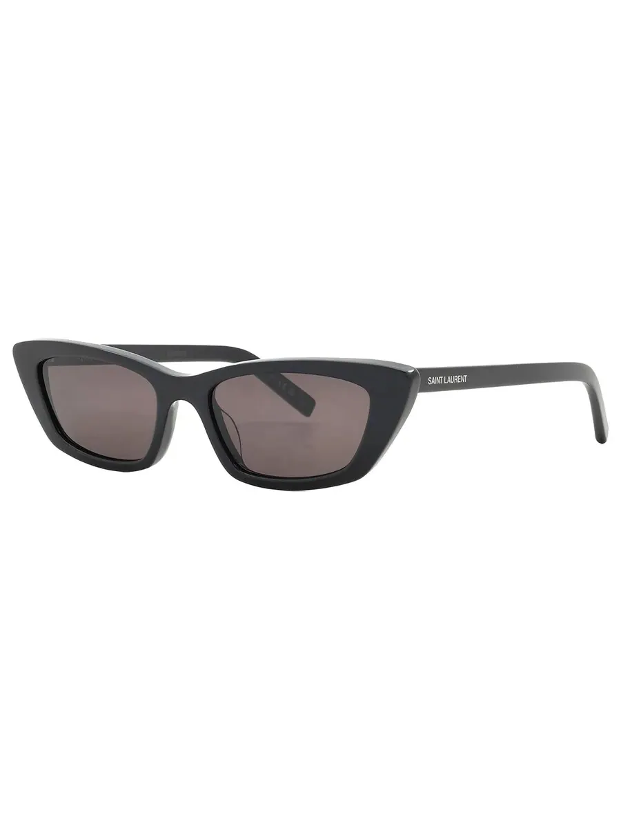 Женские солнцезащитные очки Saint Laurent Black Cat Eye SL 277 009 52 — изображение 3 из 5, черный
