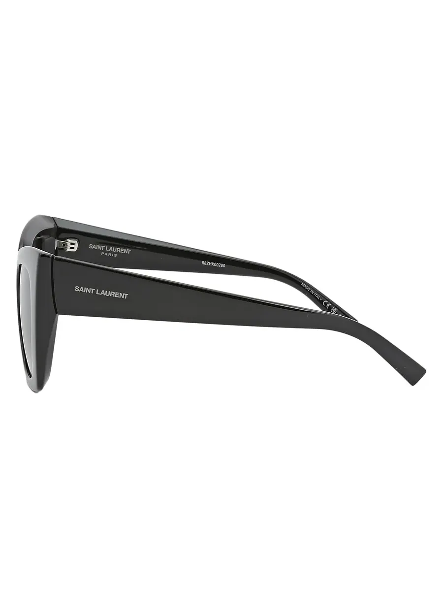 Женские солнцезащитные очки Saint Laurent Black Cat Eye SL 552 001 51 — изображение 3 из 5, черный