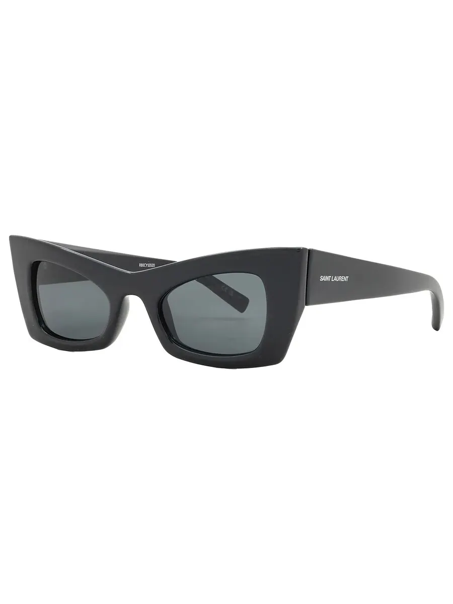 Женские солнцезащитные очки Saint Laurent Black Cat Eye SL 702 001 49 — изображение 3 из 5, черный