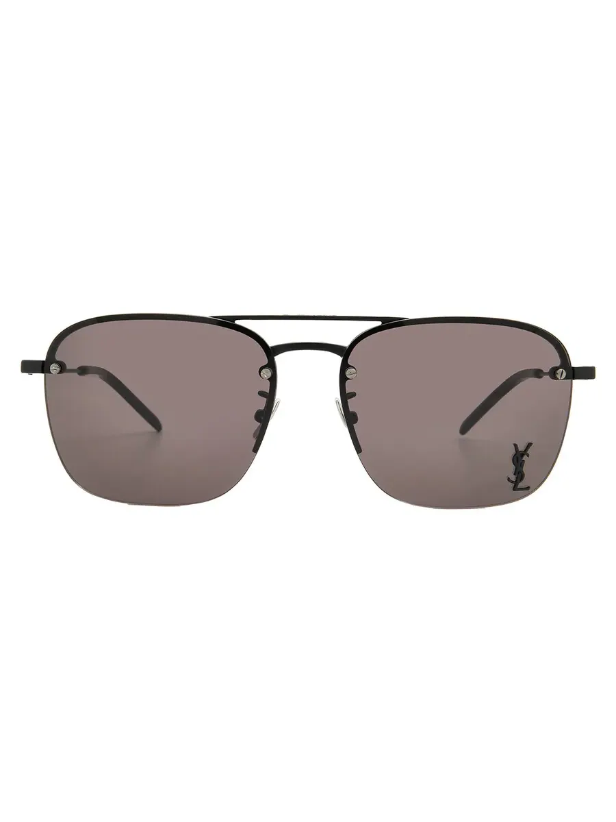 Женские солнцезащитные очки Saint Laurent Black Navigator SL 309 M 001 57 — черный