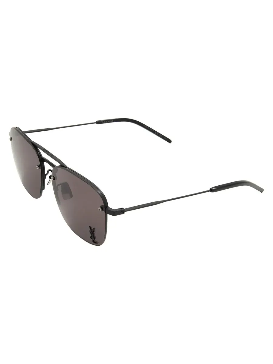 Женские солнцезащитные очки Saint Laurent Black Navigator SL 309 M 001 57 — изображение 4 из 4, черный
