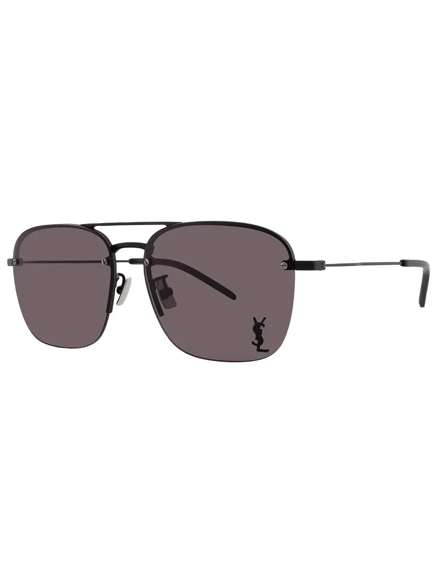 Женские солнцезащитные очки Saint Laurent Black Navigator SL 309 M 005 59 — изображение 2 из 4, черный