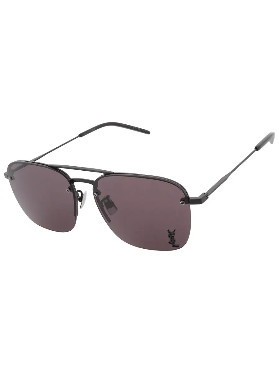 Женские солнцезащитные очки Saint Laurent Black Navigator SL 309 M 005 59 — изображение 3 из 4, черный