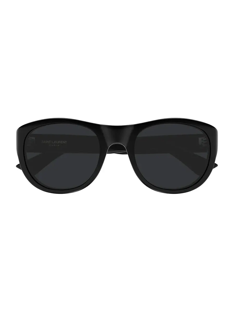 Очки солнцезащитные унисекс Saint Laurent Black Oval SL 798 MAXIME 001 54
