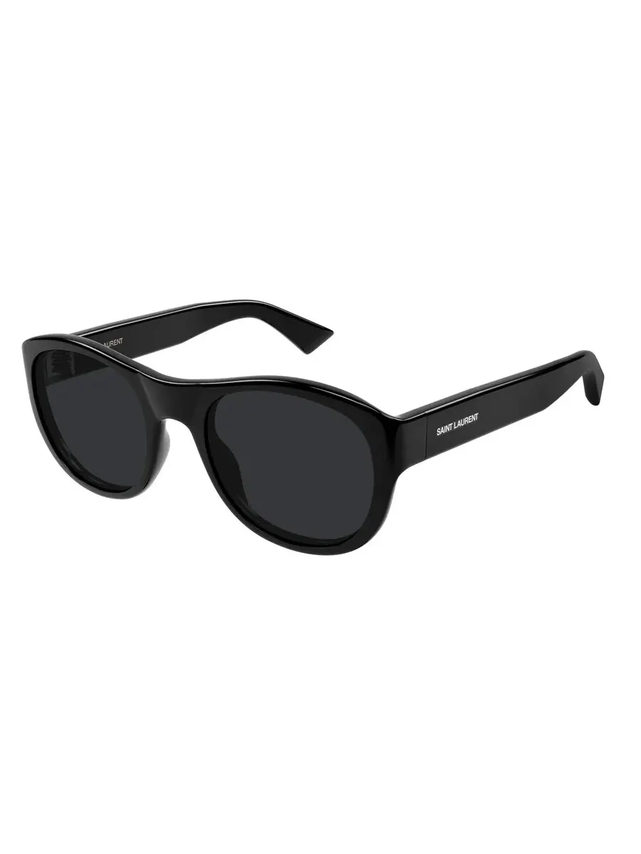 Очки солнцезащитные унисекс Saint Laurent Black Oval SL 798 MAXIME 001 54 — изображение 2 из 3, черный