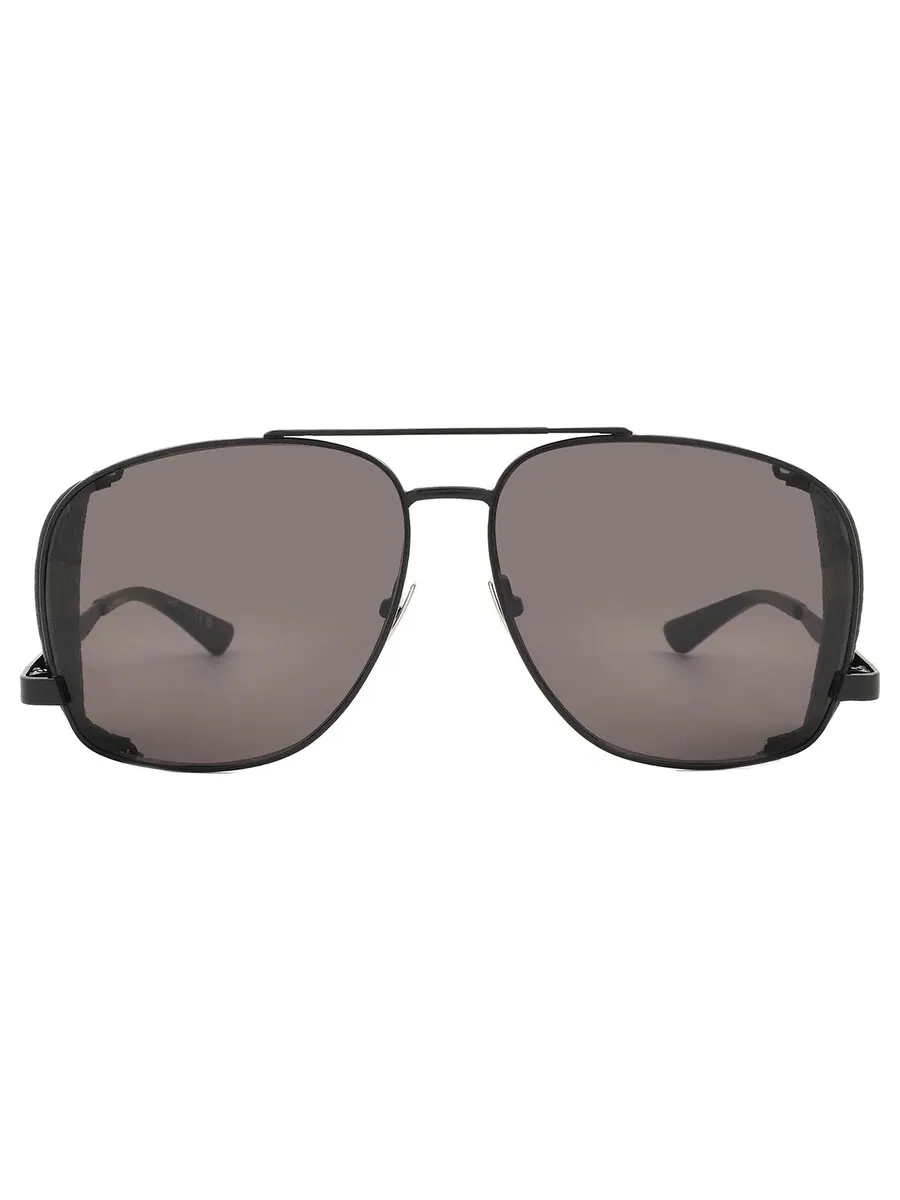 Мужские солнцезащитные очки Saint Laurent Black Pilot SL 653 LEON LEATHER SPOILER 002 59