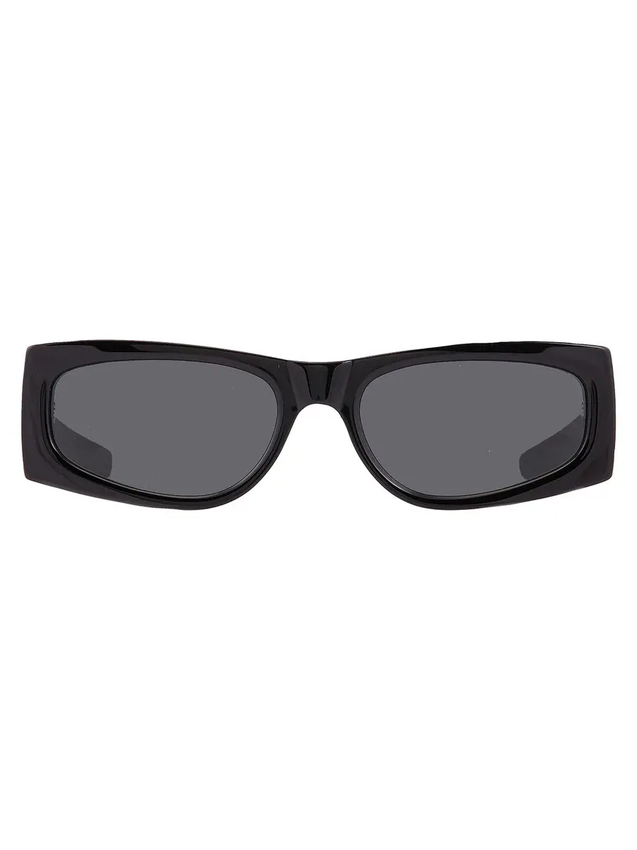 Женские черные прямоугольные солнцезащитные очки Saint Laurent SL M140 001 56