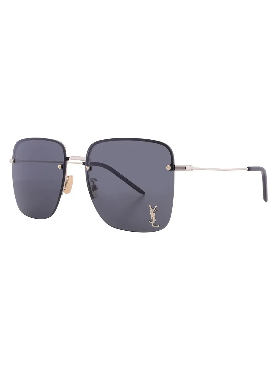 Женские солнцезащитные очки Saint Laurent Black Square SL 312 M 013 58 — изображение 2 из 4, золото