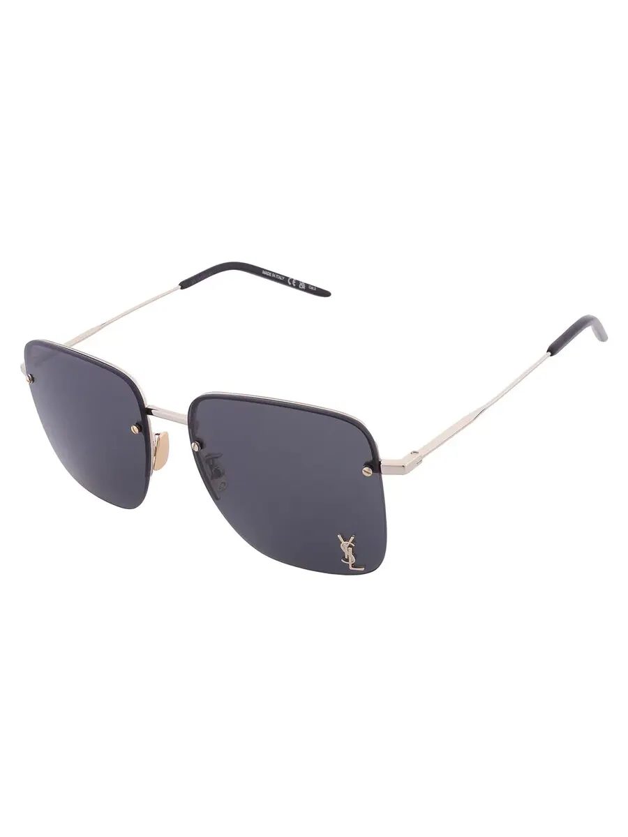 Женские солнцезащитные очки Saint Laurent Black Square SL 312 M 013 58 — изображение 3 из 4, золото