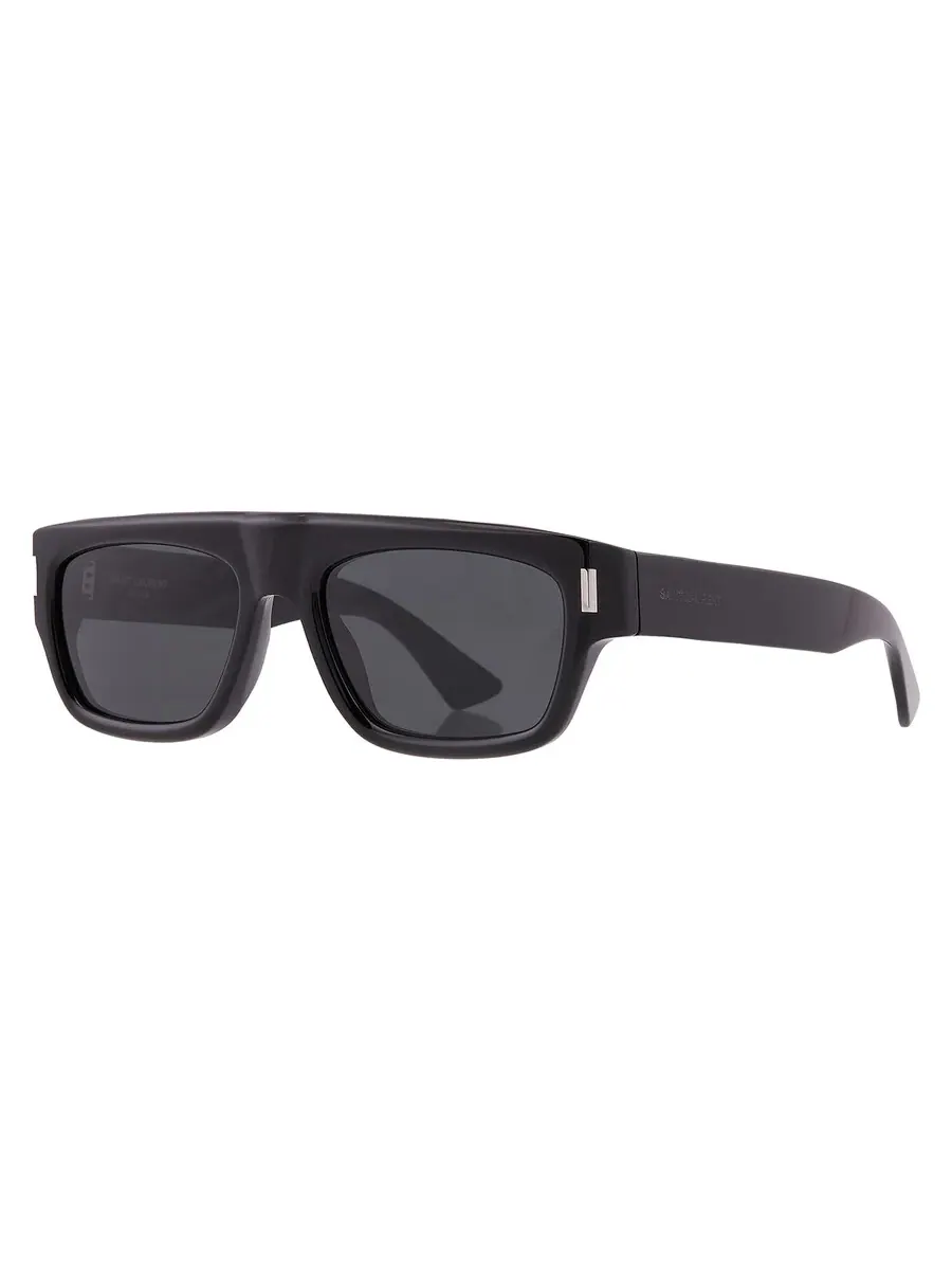 Мужские солнцезащитные очки Saint Laurent Black Square SL 762 001 55 — изображение 2 из 4, черный