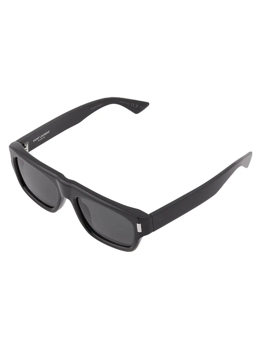Мужские солнцезащитные очки Saint Laurent Black Square SL 762 001 55 — изображение 3 из 4, черный