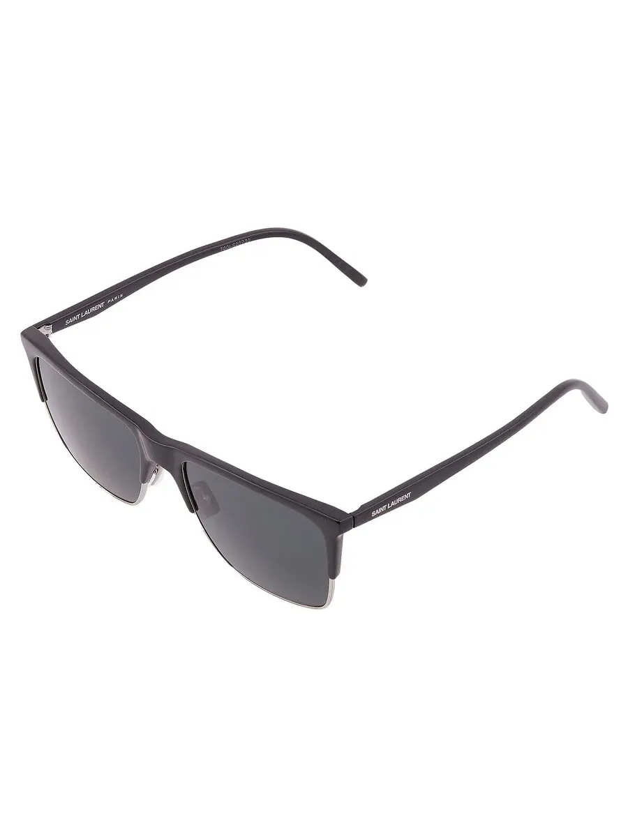 Мужские солнцезащитные очки Saint Laurent Black Square SL 768 002 57 — изображение 3 из 4, черный